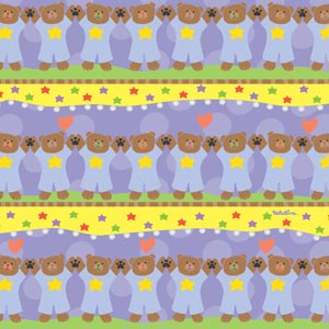 16teddy bears in blue repeat